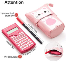 Load image into Gallery viewer, Pencil Case Cartoon Cute Cat Bear Sheep Canvas Fold Standing Holder Stationery Organizer Kids Pencil  Bag
