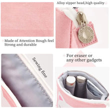 Load image into Gallery viewer, Pencil Case Cartoon Cute Cat Bear Sheep Canvas Fold Standing Holder Stationery Organizer Kids Pencil  Bag
