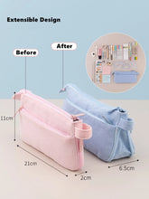 Load image into Gallery viewer, Pencil Case Novelty Slot Net Pens Holder Handle Storage Pouch Organizer for Stationery School
