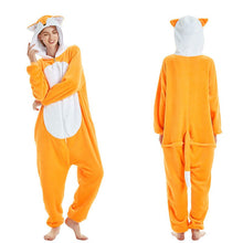 Load image into Gallery viewer, Animal onesie for adults Kids  Cosplay Lion Wolf Tiger Costume jumpsuit children sleepwear Women one piece pajamas
