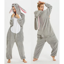 Load image into Gallery viewer, Animal onesie for adults Kids  Cosplay Lion Wolf Tiger Costume jumpsuit children sleepwear Women one piece pajamas
