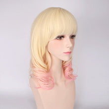 Load image into Gallery viewer, Anime 50CM Diabolik Lovers Cosplay Wig Komori Yui Light Blonde with Pink Cos Wigs Heat Resistant  Hair Cos Wigs
