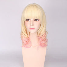 Load image into Gallery viewer, Anime 50CM Diabolik Lovers Cosplay Wig Komori Yui Light Blonde with Pink Cos Wigs Heat Resistant  Hair Cos Wigs
