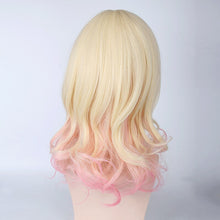 Load image into Gallery viewer, Anime 50CM Diabolik Lovers Cosplay Wig Komori Yui Light Blonde with Pink Cos Wigs Heat Resistant  Hair Cos Wigs
