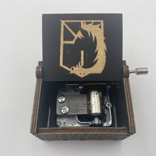 Load image into Gallery viewer, Attack On Titan Wings of Liberty Scout Regiment Theme Handmade Engraved Wooden Music Box Crafts Cosplay
