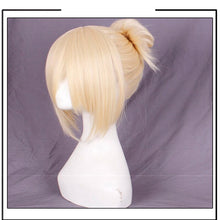 Load image into Gallery viewer, Anime Attack on Titan Cosplay Wig  Annie Leonheart Women Girls Blond Synthetic Hair Halloween Party Cosplay Wigs + Wig Cap

