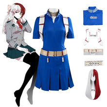 Load image into Gallery viewer, Anime Boku No Hero Academia Todoroki Shoto Cosplay Girls Dress Necklace Wig Woman Girl Skirt Headwear School Uniform
