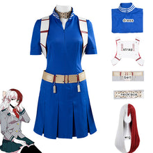 Load image into Gallery viewer, Anime Boku No Hero Academia Todoroki Shoto Cosplay Girls Dress Necklace Wig Woman Girl Skirt Headwear School Uniform
