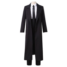 Load image into Gallery viewer, Anime Chainsaw Man Makima Cosplay Costume Black Trench Shirt Tie Pants Makima Wig Long Light Red Braid Men Women Suit Uniform
