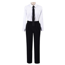 Load image into Gallery viewer, Anime Chainsaw Man Makima Cosplay Costume Black Trench Shirt Tie Pants Makima Wig Long Light Red Braid Men Women Suit Uniform
