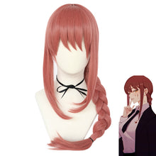 Load image into Gallery viewer, Anime Chainsaw Man Makima Cosplay Halloween Long Ladies Wig Braided Cosplay Heat Resistant Synthetic Anime Wig + Wig Cap
