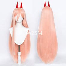 Load image into Gallery viewer, Anime Chainsaw Man Makima Cosplay Long Orange Wig Hairpins Props Heat-resistant Fiber Hair  Wig Cap Halloween Party Role Play
