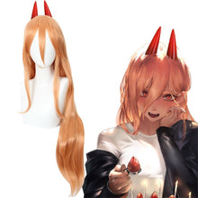 Load image into Gallery viewer, Anime Chainsaw Man Wig Makima Long Rose Red Hair Cosplay Wig Role Play Halloween Hair Synthetic 75cm
