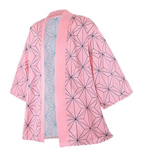 Load image into Gallery viewer, Anime Cosplay Costume Demon Slayer Kimetsu No Yaiba Haori Kimono Agatsuma Zenitsu Kochou Shinobu Summer Coat Shirt Anime Clothes
