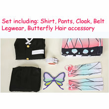 Load image into Gallery viewer, Anime Cosplay Demon Slayer: Kimetsu no Yaiba Kochou Shinobu Costume Halloween Women Costume Kimetsu no Yaiba Cosplay
