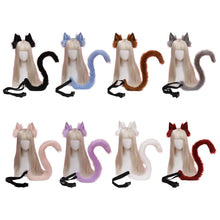Load image into Gallery viewer, Cosplay Props Cat Ears and Tail Set Plush Furry Animal Ears Hairhoop Carnival Party Costume Fancy Dress Xmas
