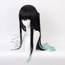 Load image into Gallery viewer, Anime Cosplay Wig Blade of ghost Cosplay Wig Tokitou Muichirou Cos Wigs Demon Slayer Kimet green Long Hair
