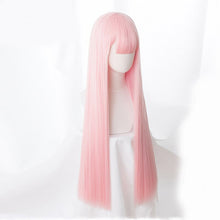 Load image into Gallery viewer, Anime DARLING in the FRANXX 02 Cosplay Wigs Zero Two Wigs 100cm Long Pink Synthetic Hair Perucas Cosplay Wig + Wig Cap+Hairclip
