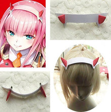Load image into Gallery viewer, Anime DARLING in the FRANXX 02 Cosplay Wigs Zero Two Wigs 100cm Long Pink Synthetic Hair Perucas Cosplay Wig + Wig Cap+Hairclip
