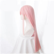 Load image into Gallery viewer, Anime DARLING in the FRANXX 02 Cosplay Wigs Zero Two Wigs 100cm Long Pink Synthetic Hair Perucas Cosplay Wig + Wig Cap+Hairclip
