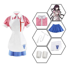 Load image into Gallery viewer, Danganronpa 2 Mikan Tsumiki Cosplay Costume Maid Outfit Halloween Dangan Ronpa Shirt Skirt Apron Bandage Wig Suit Costumes
