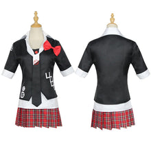 Load image into Gallery viewer, Anime Danganronpa Cosplay Costume Enoshima Junko Uniform Cafe Work Clothes Dress Short Skirt Ponytail Wig
