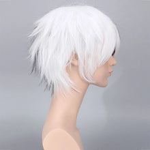 Load image into Gallery viewer, Anime Danganronpa Monokuma Wig Cosplay Costume Dangan Ronpa Women Men Short White Black Synthetic Hair Halloween Party Wigs
