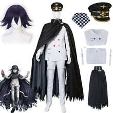 Load image into Gallery viewer, Anime Danganronpa V3 Kokichi Oma Cosplay President Uniforms Scarf Wig Cloak and Hat Halloween Carnaval Party Costumes
