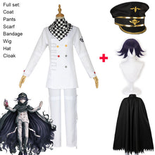 Load image into Gallery viewer, Anime Danganronpa V3 Kokichi Oma Cosplay President Uniforms Scarf Wig Cloak and Hat Halloween Carnaval Party Costumes

