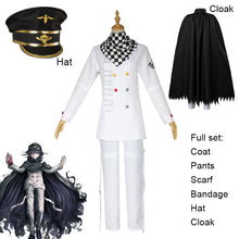 Load image into Gallery viewer, Anime Danganronpa V3 Kokichi Oma Cosplay President Uniforms Scarf Wig Cloak and Hat Halloween Carnaval Party Costumes
