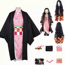Load image into Gallery viewer, Anime Demon Slayer Brother and Sister Kamado Nezuko Halloween Cosplay Anime Costume Wig
