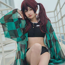 Load image into Gallery viewer, Demon Slayer Cosplay Costume Swimsuit Kimetsu No Yaiba Shinobu Kocho Kamado Nezuko Summer Sexy Beach Bikini Set
