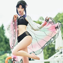 Load image into Gallery viewer, Demon Slayer Cosplay Costume Swimsuit Kimetsu No Yaiba Shinobu Kocho Kamado Nezuko Summer Sexy Beach Bikini Set
