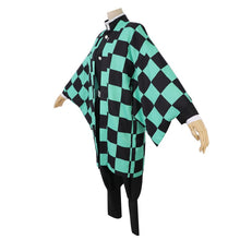 Load image into Gallery viewer, Anime Demon Slayer Cosplay Costume Tanjirou Kamado Kimetsu no Yaiba Men Kimono Uniform Disfraz Halloween Party Demonias Clothes
