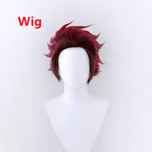 Load image into Gallery viewer, Anime Demon Slayer Cosplay Costume Tanjirou Kamado Kimetsu no Yaiba Men Kimono Uniform Disfraz Halloween Party Demonias Clothes
