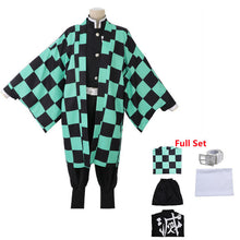 Load image into Gallery viewer, Anime Demon Slayer Cosplay Costume Kamado Tanjirou Nezuko Kimetsu No Yaiba Kochou Shinobu Women Kimono Set Halloween Uniform Men
