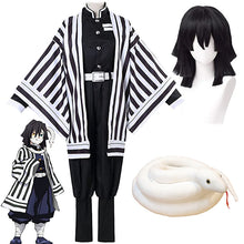 Load image into Gallery viewer, Anime Demon Slayer Kimetsu No Yaiba Cosplay Costumes Iguro Obanai Adult Child Halloween Costume Wig Fake Snake Props
