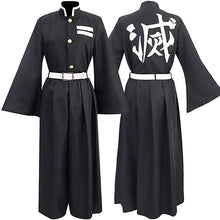 Load image into Gallery viewer, Demon Slayer Kimetsu No Yaiba Cosplay Costumes Tokitou Muichirou Black Skirt Adult Child Halloween Costume Wig Suit
