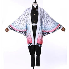 Load image into Gallery viewer, Demon Slayer Kimetsu No Yaiba Kochou Shinobu Cosplay Costume Wig Set Kimono Uniform Halloween  Costumes for Adult Kid

