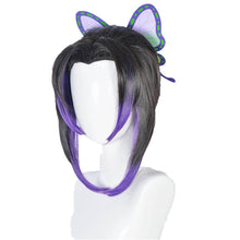 Load image into Gallery viewer, Demon Slayer Kimetsu No Yaiba Kochou Shinobu Cosplay Costume Wig Set Kimono Uniform Halloween  Costumes for Adult Kid
