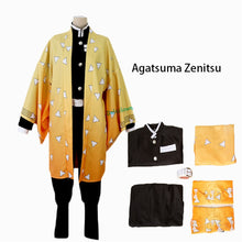 Load image into Gallery viewer, Anime Demon Slayer: Kimetsu No Yaiba Zenitsu Giyu Tanjirou Kamado Nezuko Kids Men Kimono Uniform Cosplay Costume
