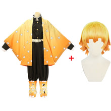 Load image into Gallery viewer, Anime Demon Slayer Kimetsu no Yaiba Agatsuma Zenitsu Cosplay Costume Kimono Uniform Halloween Christmas Party clothes
