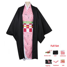 Load image into Gallery viewer, Anime Demon Slayer Kimetsu no Yaiba Cosplay Costume Nezuko Kamado Kimono Uniform Halloween Clothes
