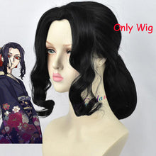 Load image into Gallery viewer, Demon Slayer Kimetsu no Yaiba Cosplay Costumes Kibutsuji Muzan Cosplay Costume Women Kimono Uniforms Clothes Dresses Wig
