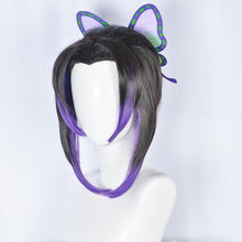 Load image into Gallery viewer, Anime Demon Slayer Kimetsu no Yaiba Kochou Shinobu Kochou Kanae Tsuyuri Kanawo Cosplay Wig Headwear Cos Props AccessoriesV

