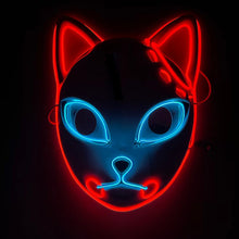 Load image into Gallery viewer, Anime Demon Slayer Tanjirou Mask Sabito Mascarilla Anime Masks Makomo Cosplay Masques Halloween Costume Mascaras LED Mask
