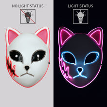 Load image into Gallery viewer, Anime Demon Slayer Tanjirou Mask Sabito Mascarilla Anime Masks Makomo Cosplay Masques Halloween Costume Mascaras LED Mask
