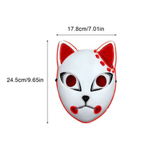 Load image into Gallery viewer, Anime Demon Slayer Tanjirou Mask Sabito Mascarilla Anime Masks Makomo Cosplay Masques Halloween Costume Mascaras LED Mask
