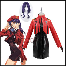 Load image into Gallery viewer, Evangelion Cosplay Misato Katsuragi Cosplay Costumes Dress Coat Uniforms Halloween Women Costume
