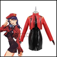 Load image into Gallery viewer, Evangelion Cosplay Misato Katsuragi Cosplay Costumes Dress Coat Uniforms Halloween Women Costume

